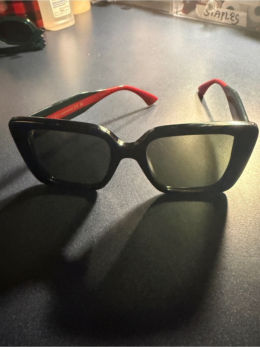 Gucci GG1861S 001 Black Cat Eye Sunglasses Made in Japan